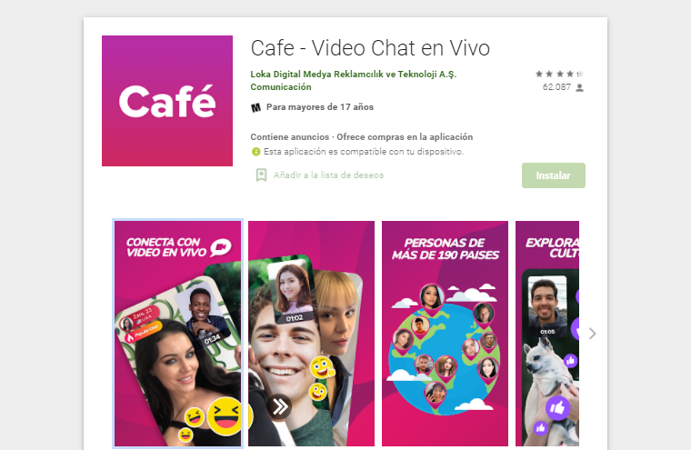 Aplicación Cafe Video Chat en vivo - Aprende sobre sus Funciones y cómo Usarla 